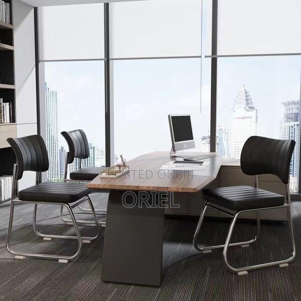 Office Chair : Black Pu Leather Office Chair - thumbnail 2