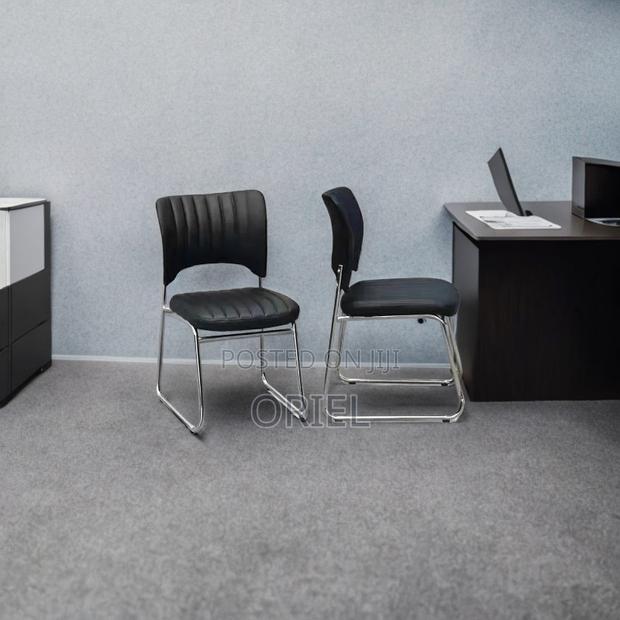 Office Chair : Black Pu Leather Office Chair - thumbnail 3