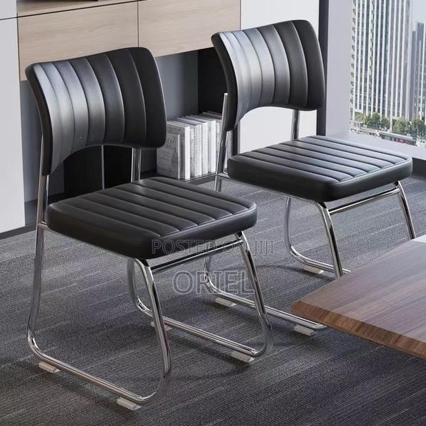 Office Chair : Black Pu Leather Office Chair - thumbnail 4