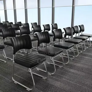 Office Chair : Black Pu Leather Office Chair