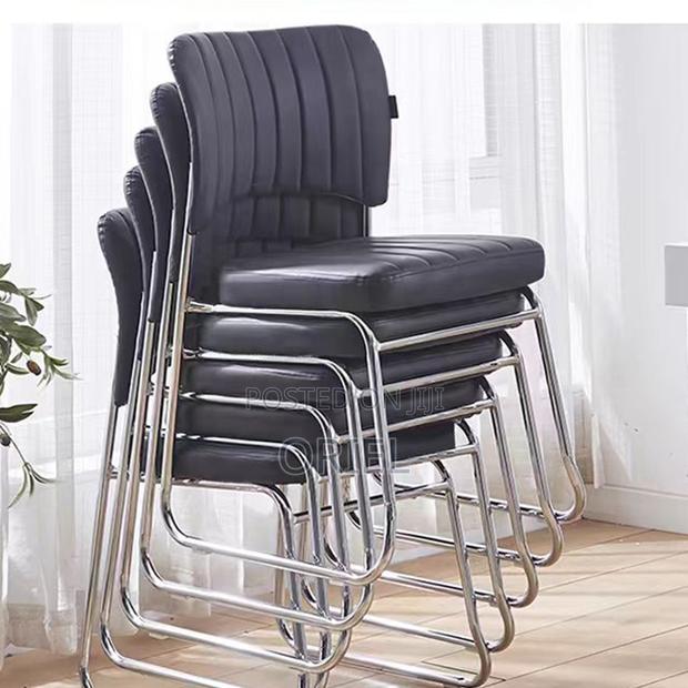 Office Chair : Black Pu Leather Office Chair - thumbnail 7