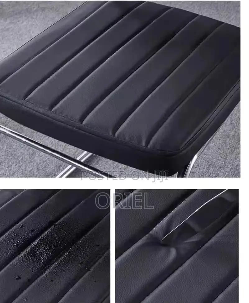 Office Chair : Black Pu Leather Office Chair