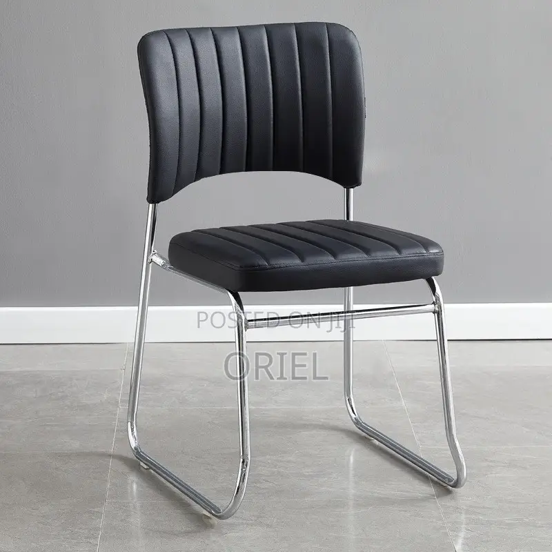 Office Chair : Black Pu Leather Office Chair