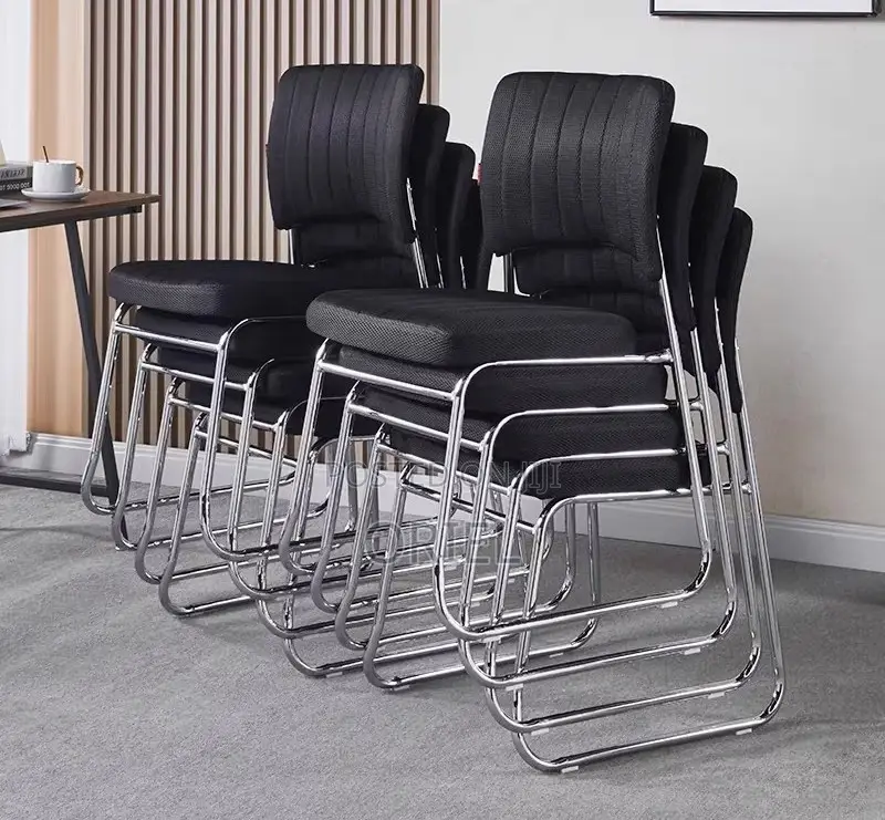 Office Chair : Black Pu Leather Office Chair