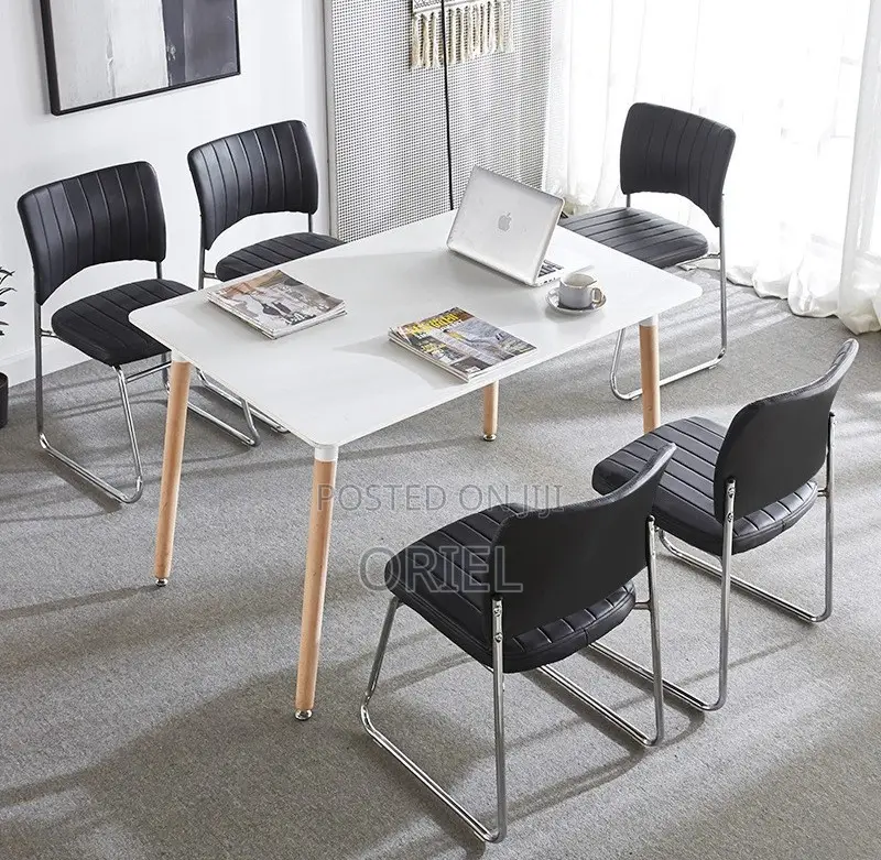 Office Chair : Black Pu Leather Office Chair