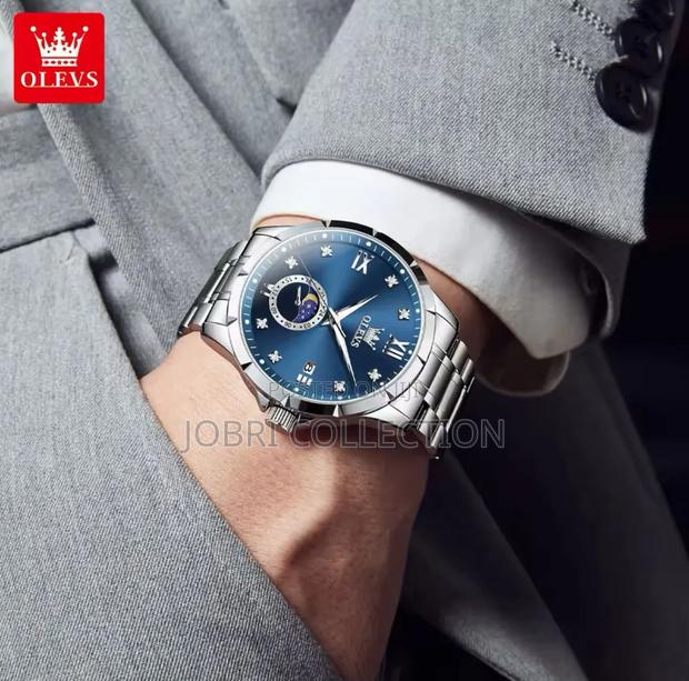 Gents Olevs Blue Face Watches - thumbnail 2