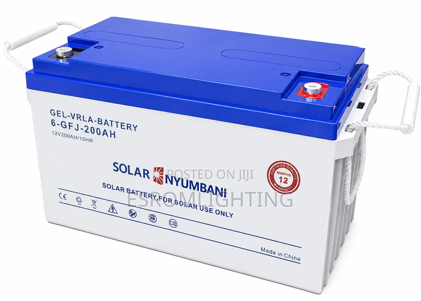 Solar Nyumbani Gel Batteries /55ah/65ah/80ah/100ah/150ah/200ah