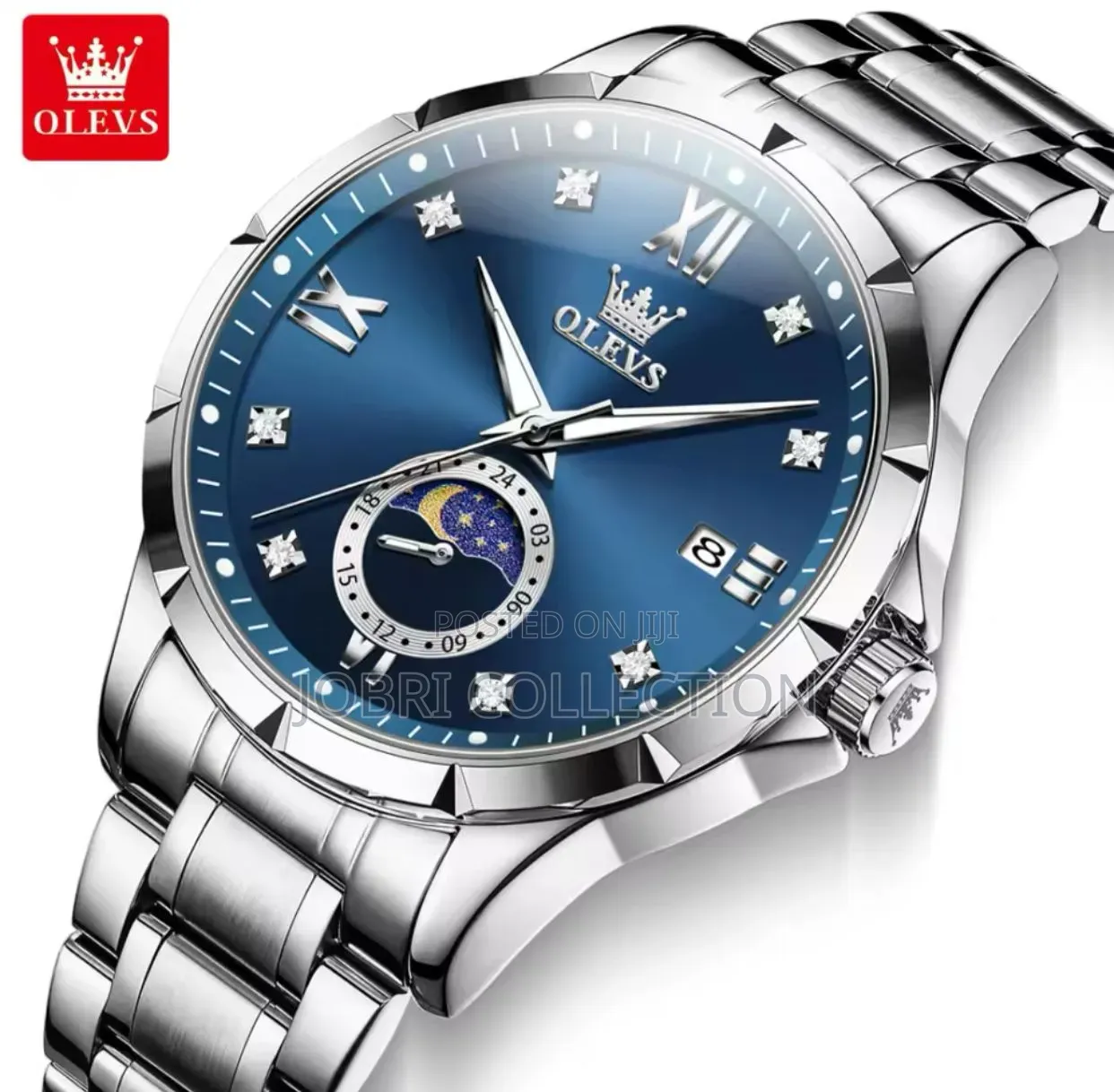 Gents Olevs Blue Face Watches