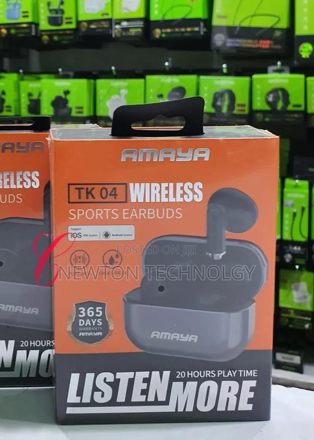 Amaya Tk04 Wireless Sports Earbuds Now Available in Black