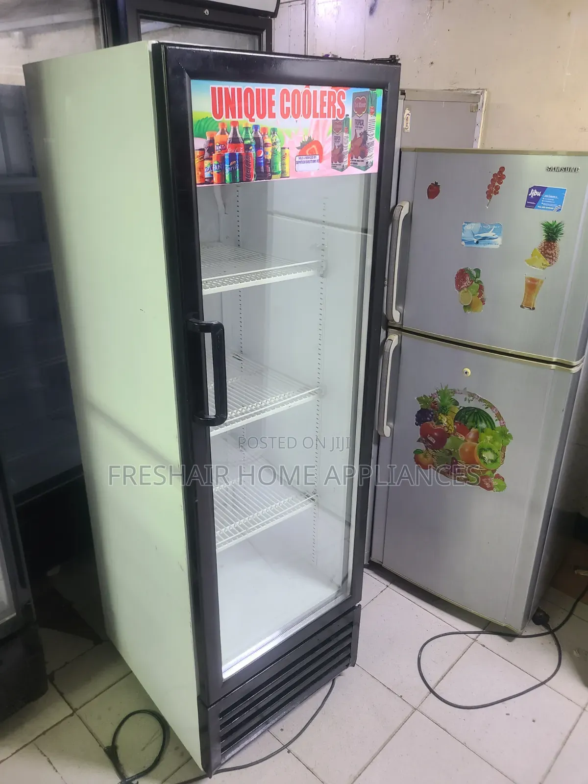 White Cooler Display Refrigerator