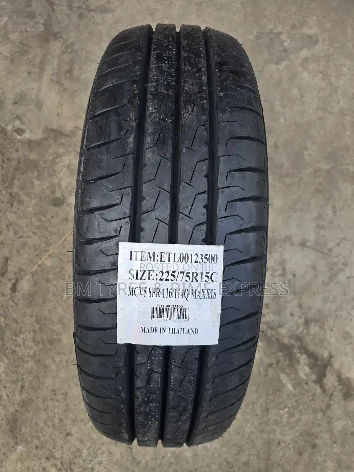 225 /75 R15 Maxxis Tires (Mcv5) Thailand