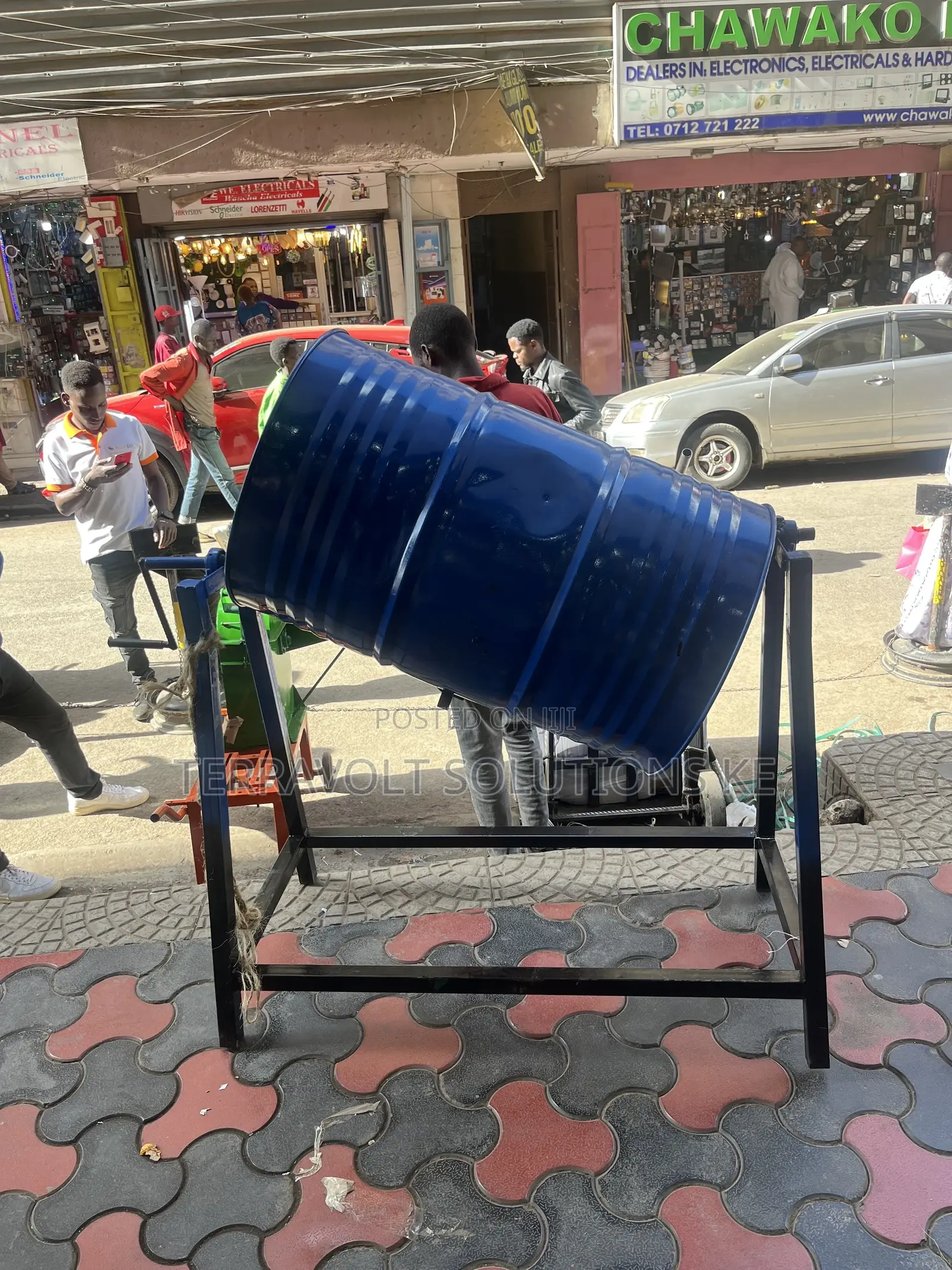 Manual Drum Feed Mixer Machine