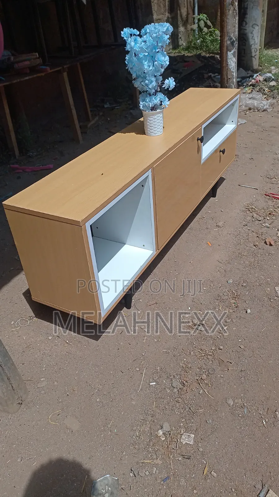 Beech White Combined Tv Stand