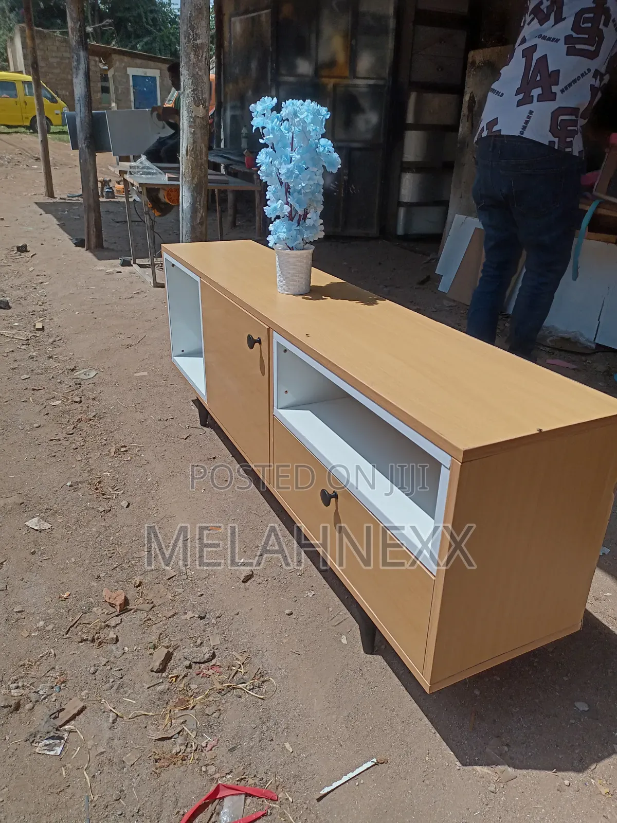 Beech White Combined Tv Stand