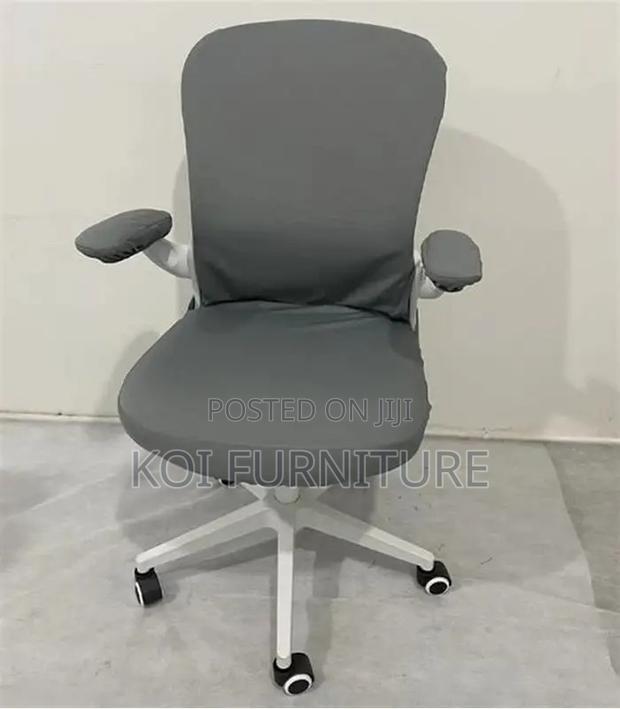 Office Chairs; Ergonomic Mid Backrest Office Fabric Chairs - thumbnail 2