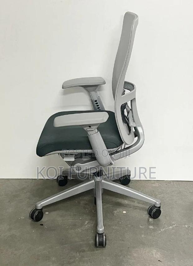 Office Chairs; Ergonomic Mid Backrest Office Fabric Chairs - thumbnail 3