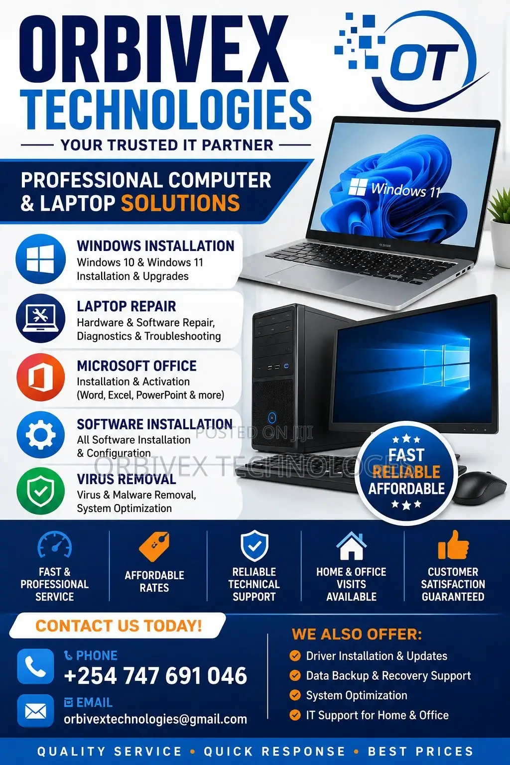 Windows Installation, Laptop Repair Microsoft Office Installation