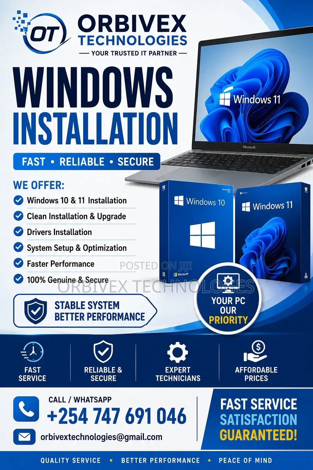 Windows Installation, Laptop Repair Microsoft Office Installation