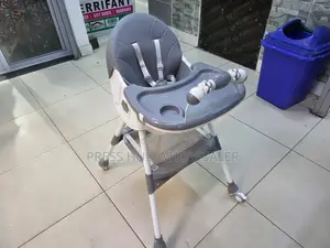 Foldable Baby Dining Highchair With Adjustable Height Feeding Tray