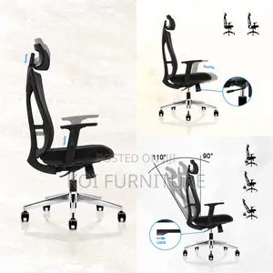 Office Chairs; Mesh Ergonomic Fabric Offie Mid Backrest Chair