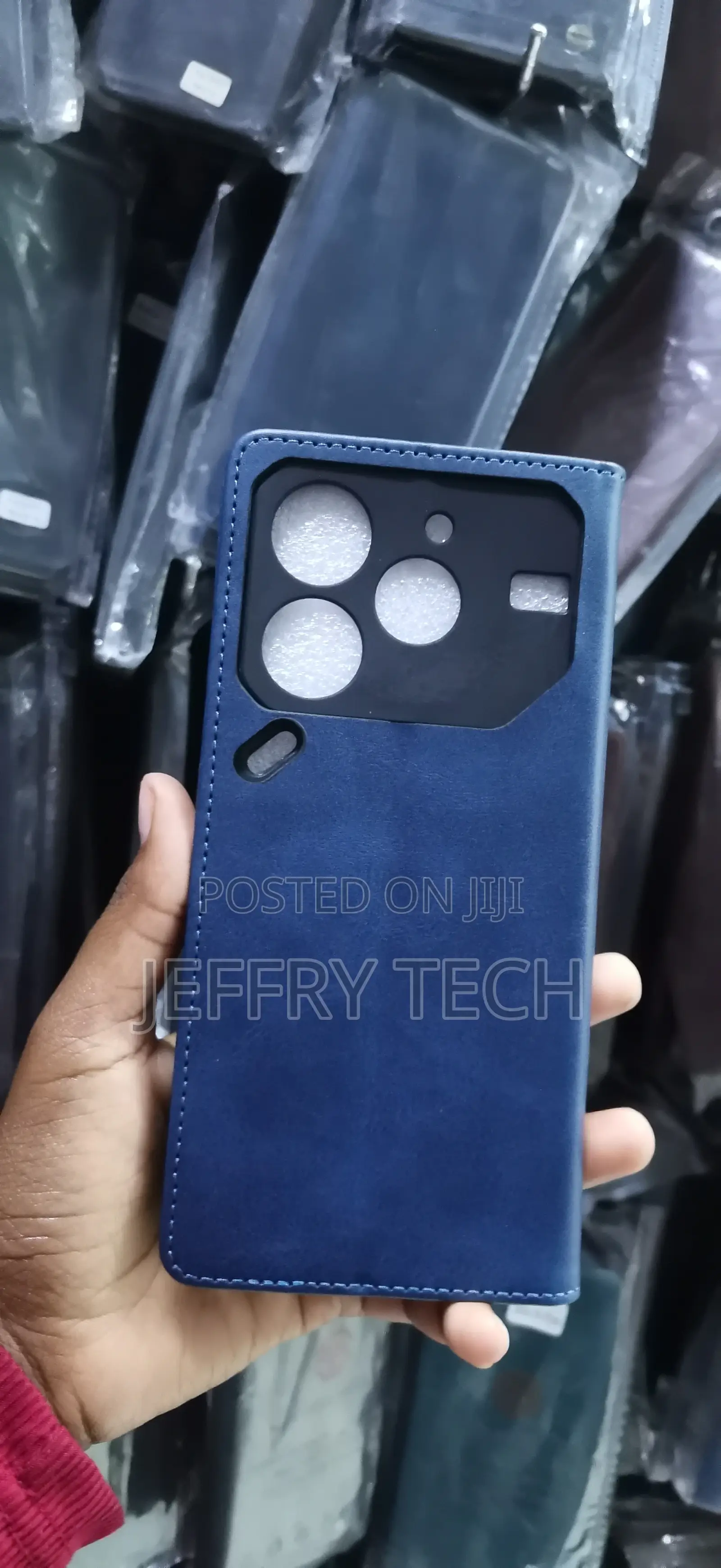 Oppo Reno 12 Blue Leather Flip Case