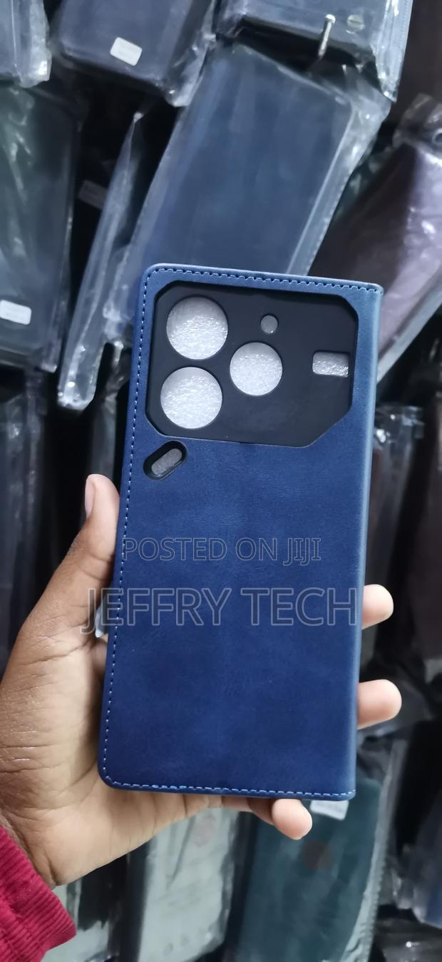 Oppo Reno 12 Blue Leather Flip Case - thumbnail 2