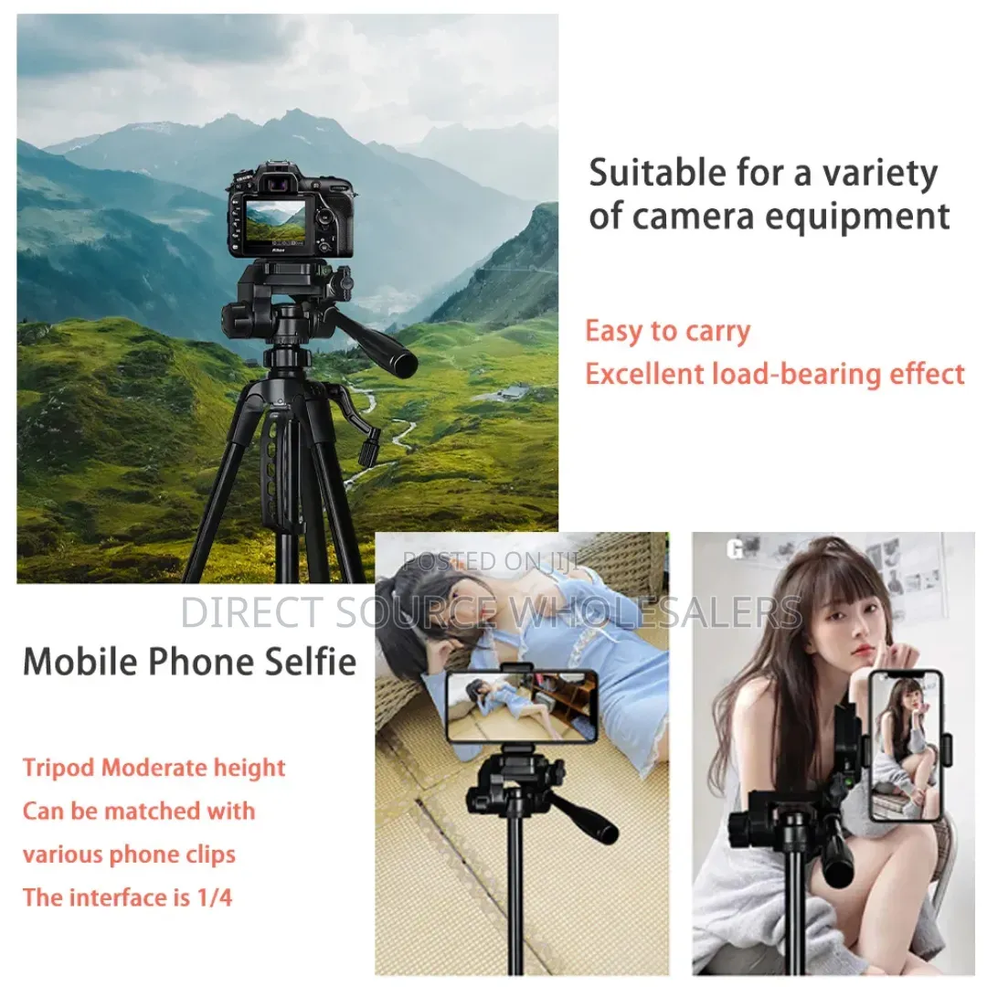 Portable Tripod for Video Recording
Weifeng Wt-3520 Camera,Smartphone