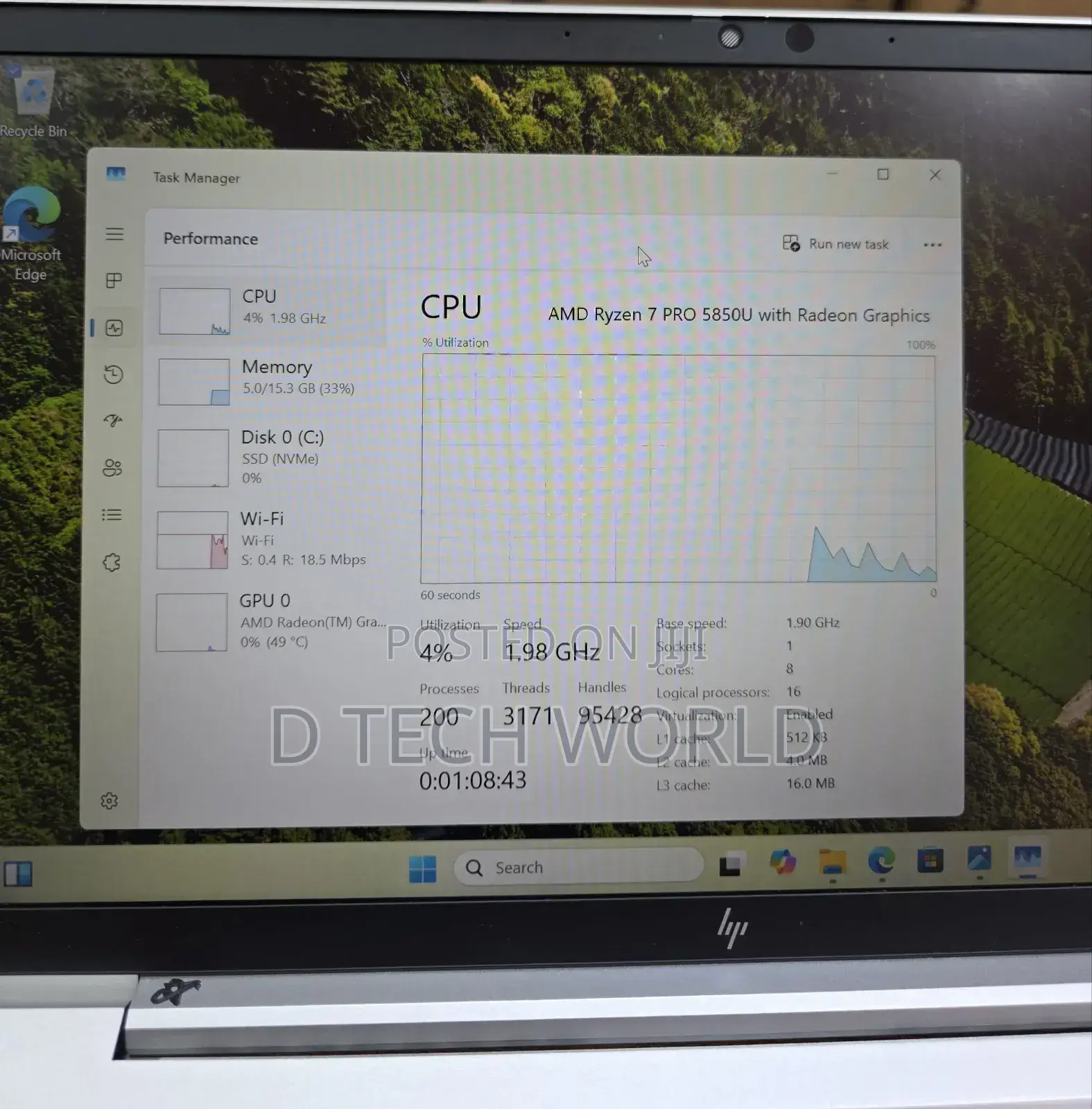 Laptop HP EliteBook 845 G8 16GB AMD Ryzen 7 SSD 512GB