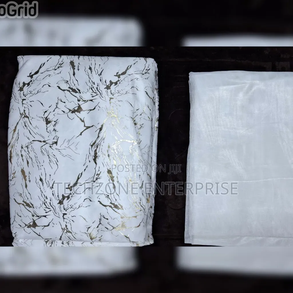 High Quality 2 Marble Curtains With Sheer 