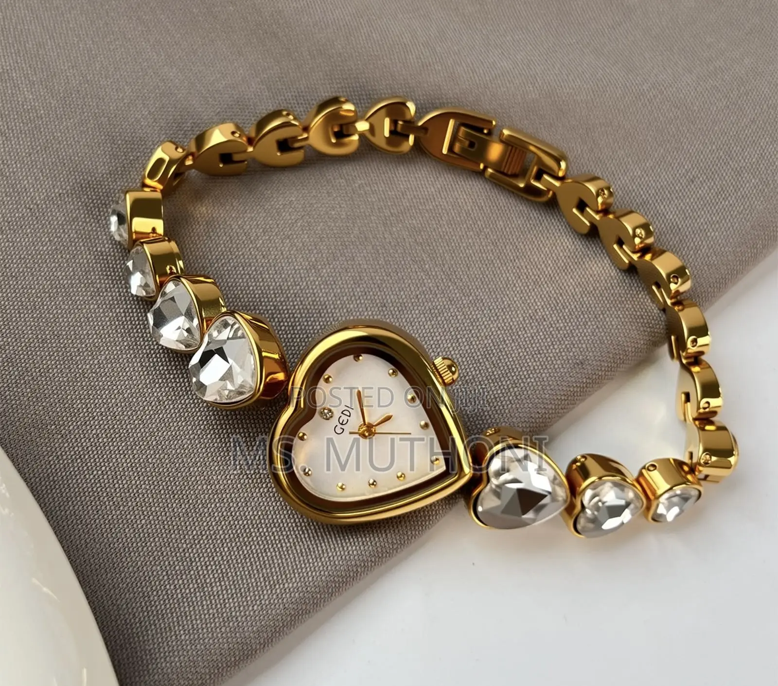 Ladies Crystal Studded Vintage Watch