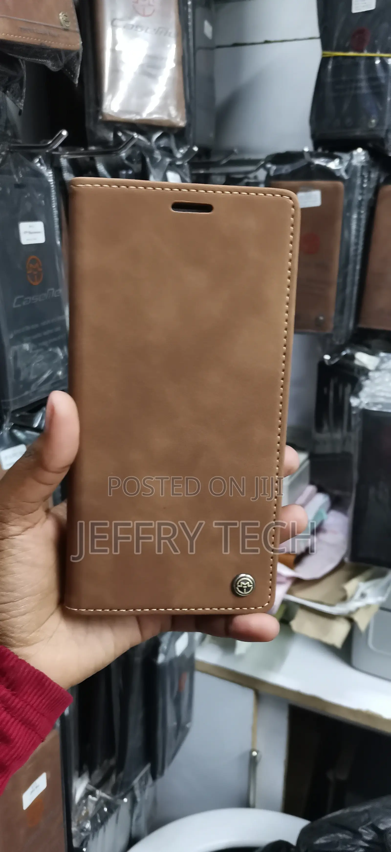 Caseme Wallet Flip Case With a Small Circular Logo Case