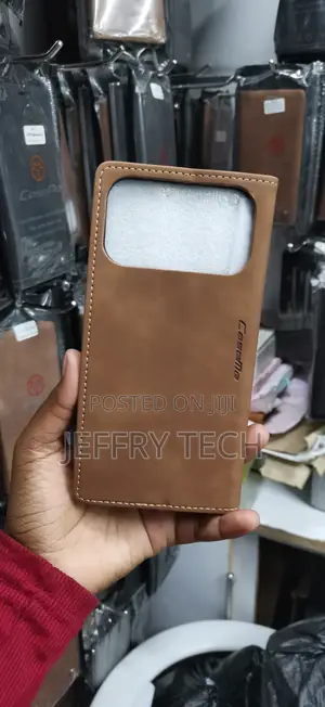Caseme Wallet Flip Case With a Small Circular Logo Case