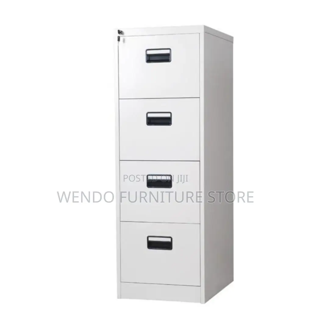 Office Cabinet; Four Drawers Steel Greyish Office Steel Cabinet