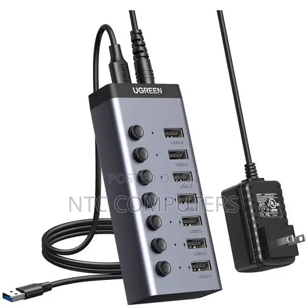 Ugreen Usb-C to 7-Port Usb-a 3.0 Hub Dc 12v Eu - Cm481
