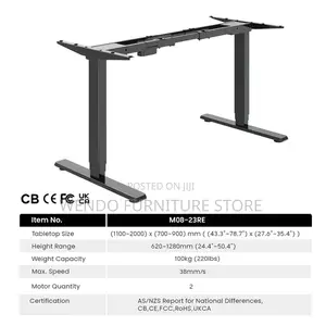Office Table; 120cm Electric Office Workstation Adjustable Desk