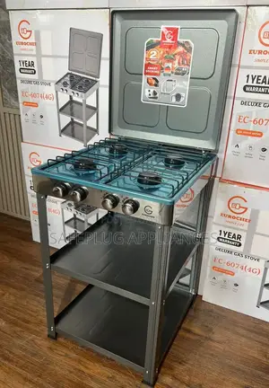 Eurochef 4 Burner Full Gas Cooker With Shelves