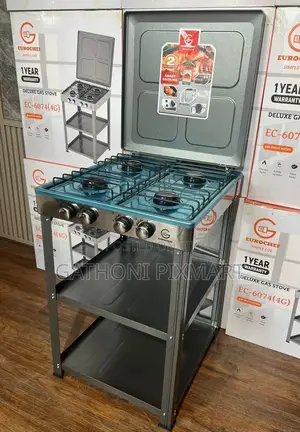 Eurochef 4 Burner Full Gas Cooker With Shelves