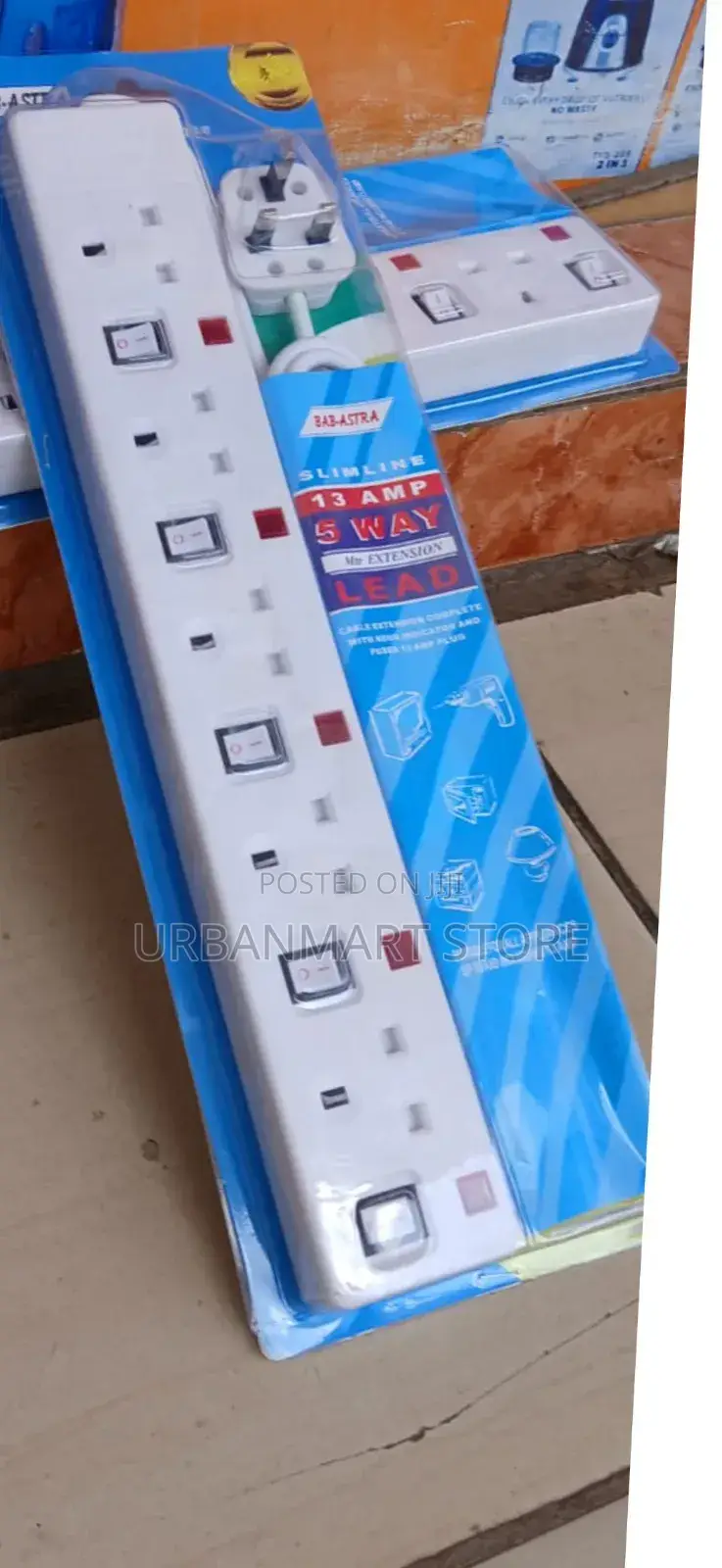 Bab Astra 5 Way Power Cable for Home Office