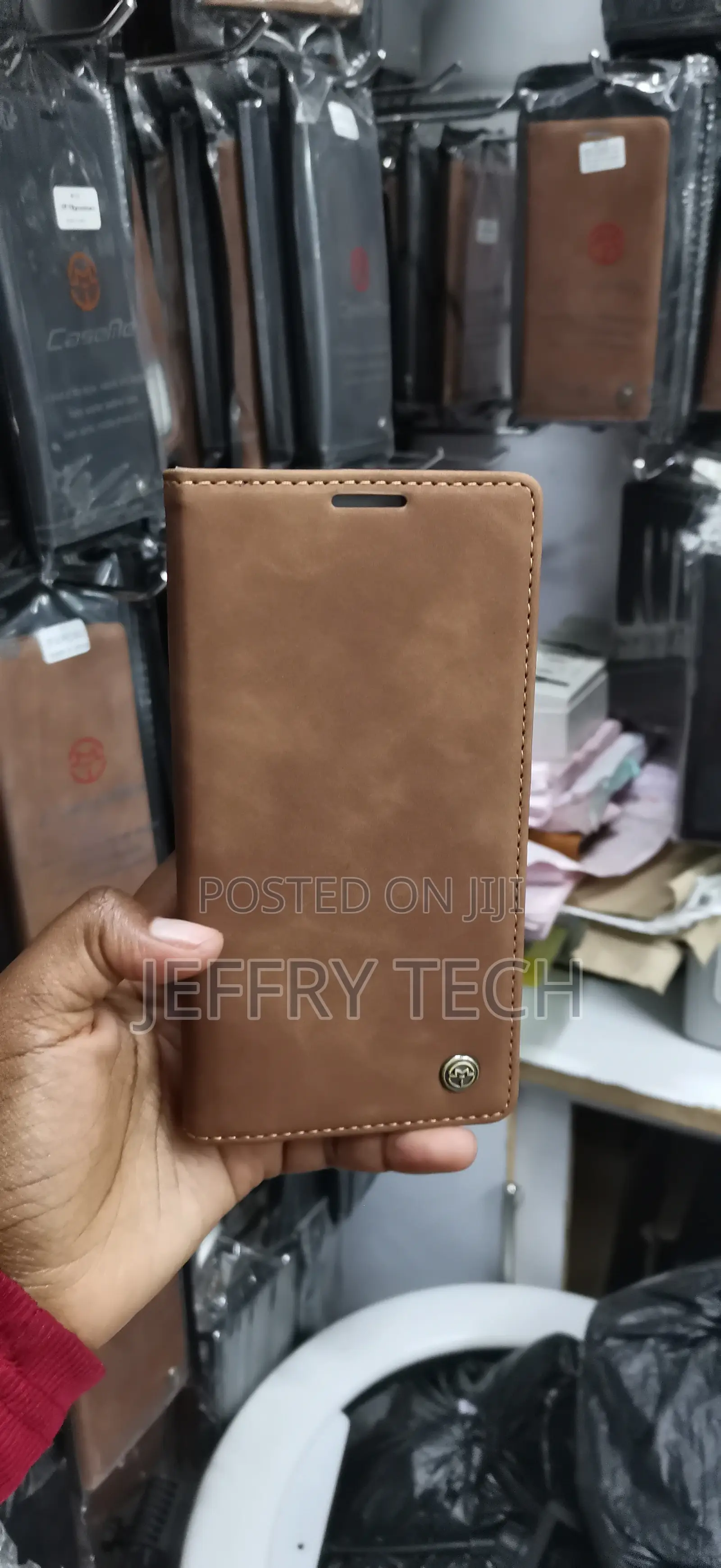 Caseme Leather Flip Wallet Case With a Magnetic Closure