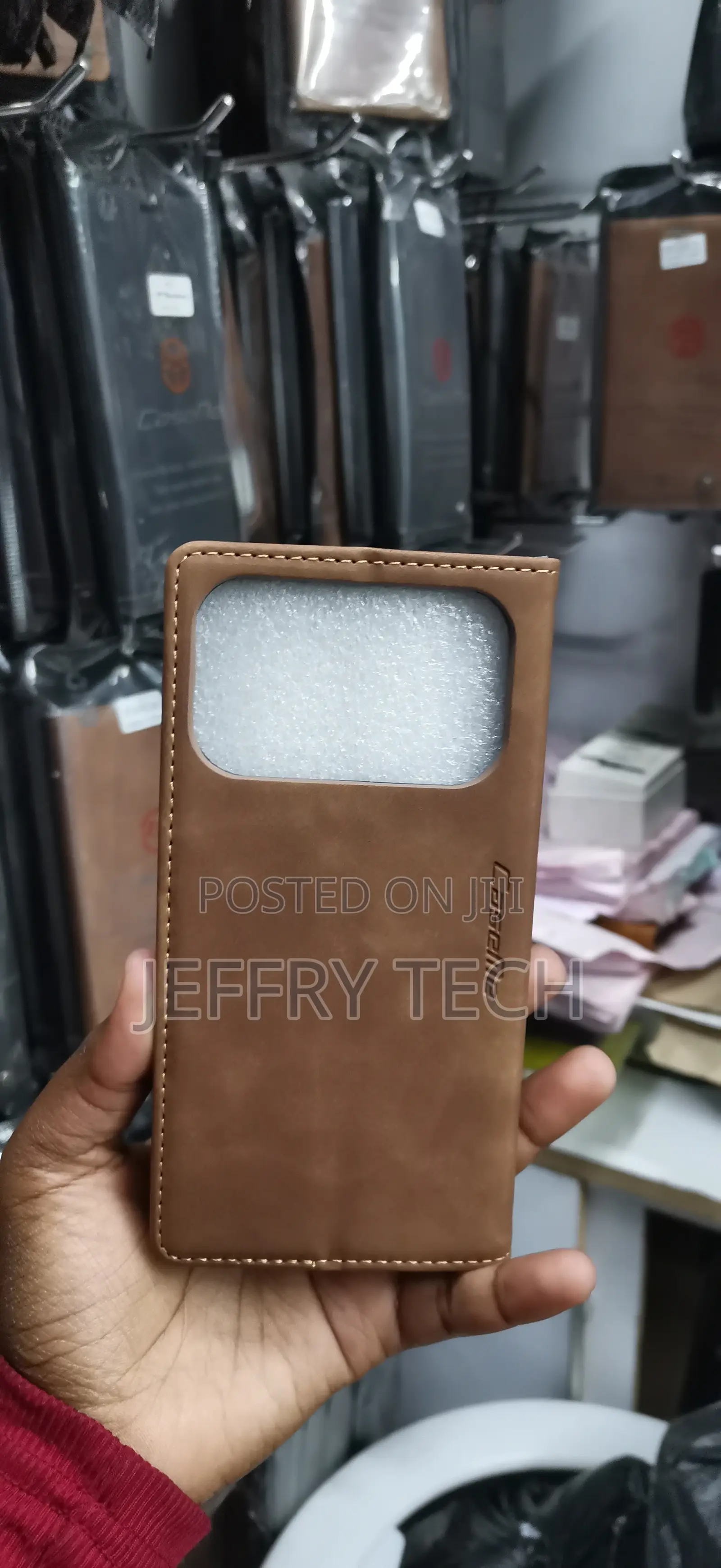 Caseme Leather Flip Wallet Case With a Magnetic Closure