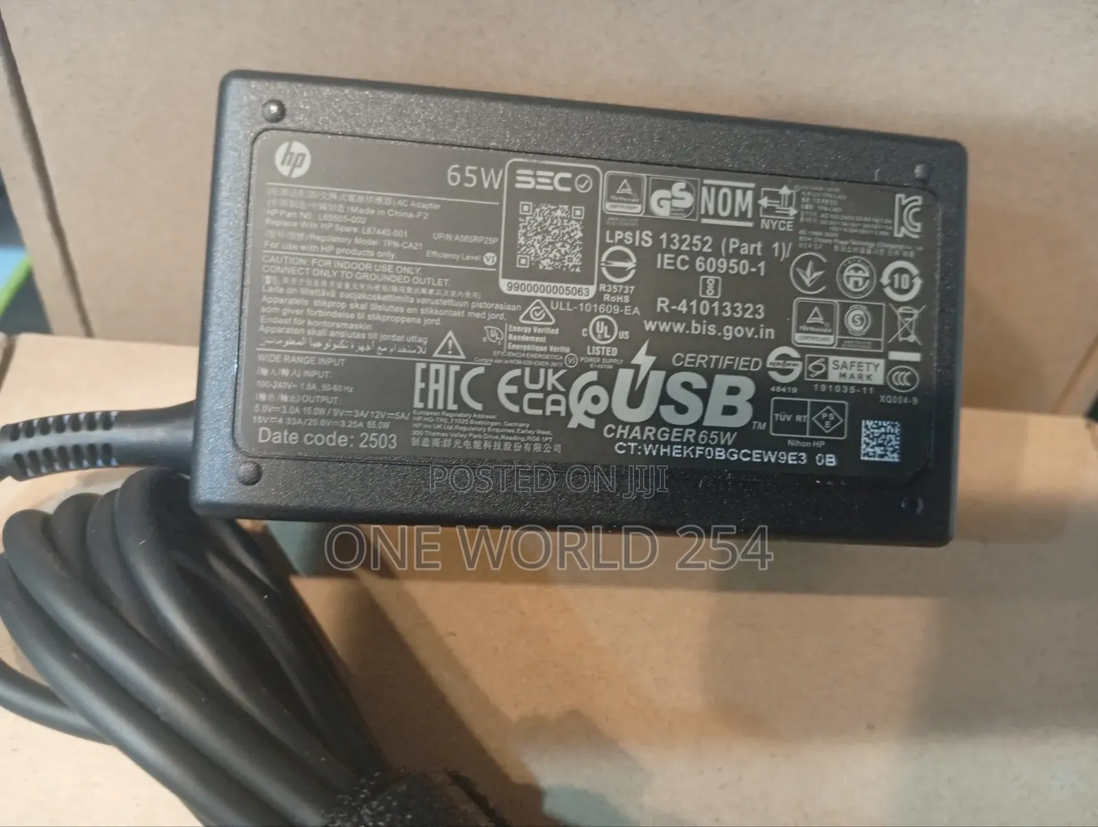Hp Type-C 65w Power Adapter