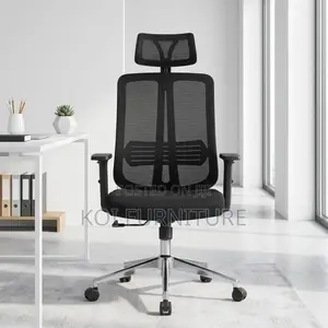 Office Chair : Black Ergonomic High-Back Mesh Office Chair