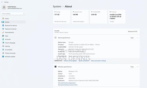 Laptop HP Envy 13 8GB Intel SSD 512GB - thumbnail 2