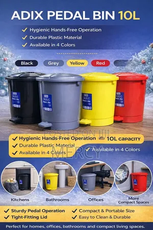 Adix Pedal Dustbin 10l