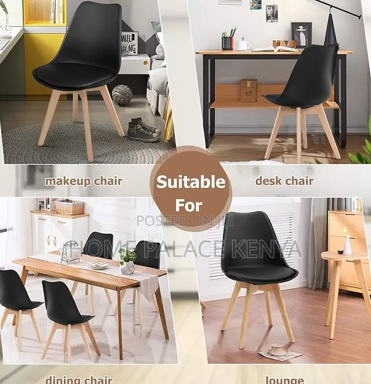 Dining Chair: Plastic Shell Dining Chair With Ergonomic Tulip Design