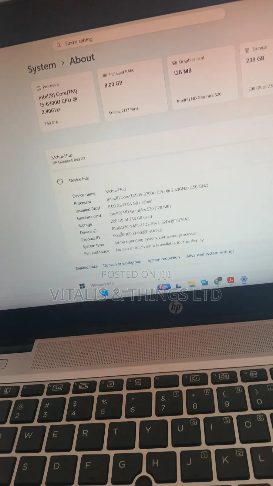Laptop HP EliteBook 840 G3 8GB Intel Core i5 SSD 256GB