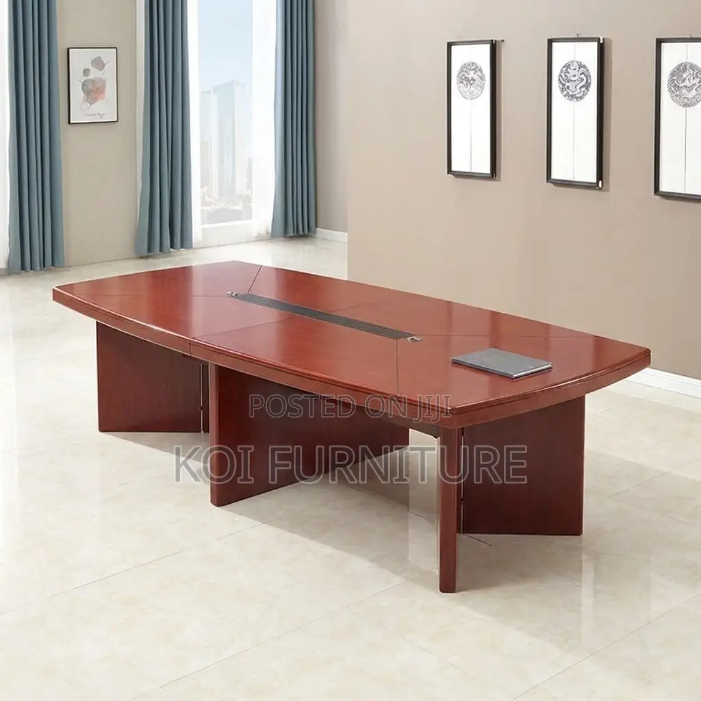 Office Table : 2.4m Mahogany-Finished Conference Table