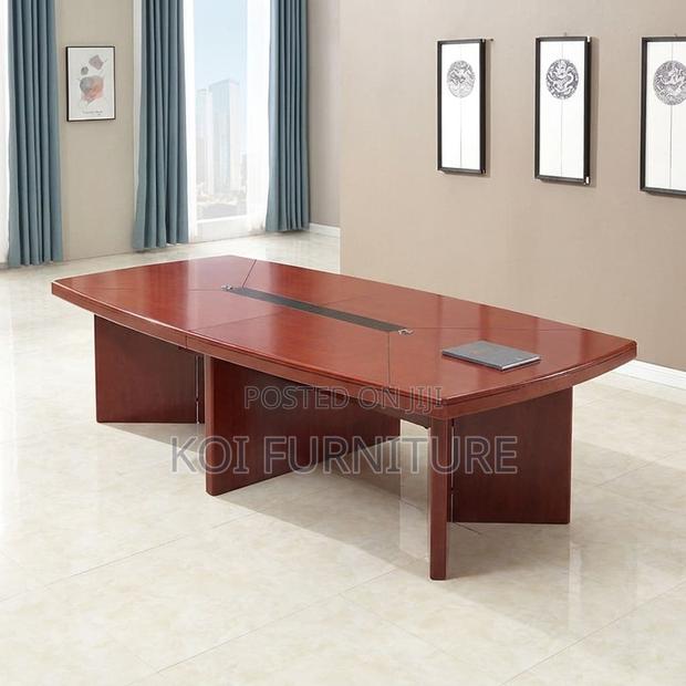 Office Table : 2.4m Mahogany-Finished Conference Table