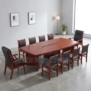 Office Table : 2.4m Mahogany-Finished Conference Table