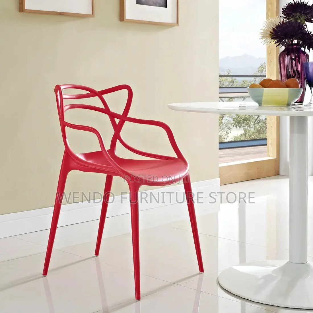 Dining Chairs; Plastic Made Home Outdoor Dining Cair